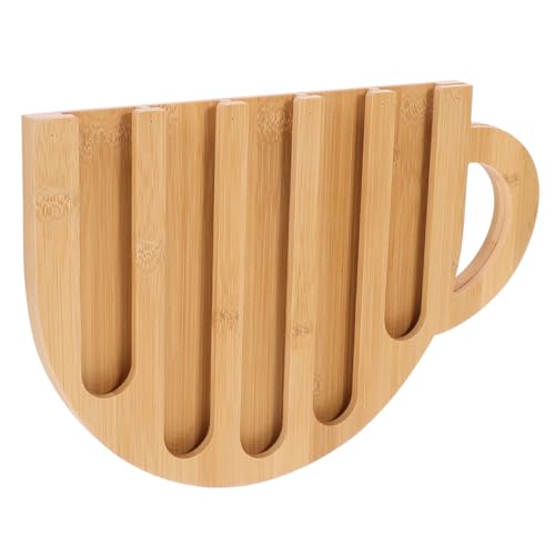 Porte-dosettes café en bois naturel : support vertical et étagère de rangement compacte