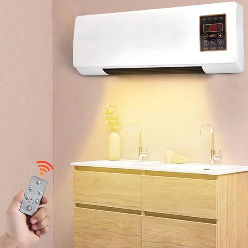Generic 2 In1 Mini Wall Mounted Smart Cooling And Heating Air Conditioner Fan, With Remote Control, Mounted Split AC/Heating System For Bedroom, Office, Bathroom