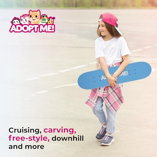 Image of Skateboard with Printed Graphic Grip Tape - Great for Kids and Teens, Cruiser Skateboard with ABEC 5 Bearings, Durable Deck, Smooth Wheels