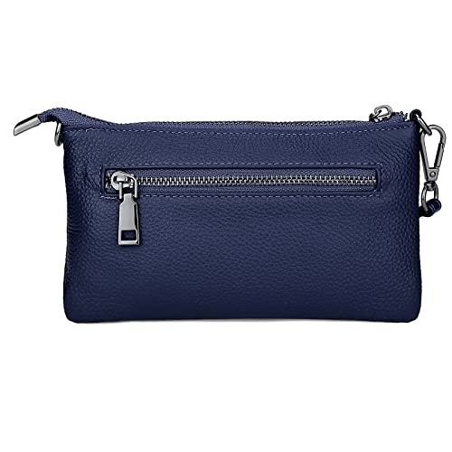 Image of Uromee Genuine Leather Wristlet Wallet Clutch Purses with Detachable Chain