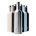 Sup Drinkwear Bouteille de vin isotherme | Réutilisable portable en acier inoxydable | 24 heures de froid / 12 heures de chaud | Bouteille sous vide 750 ml / 75 cl / 70 oz | Acier gris argenté