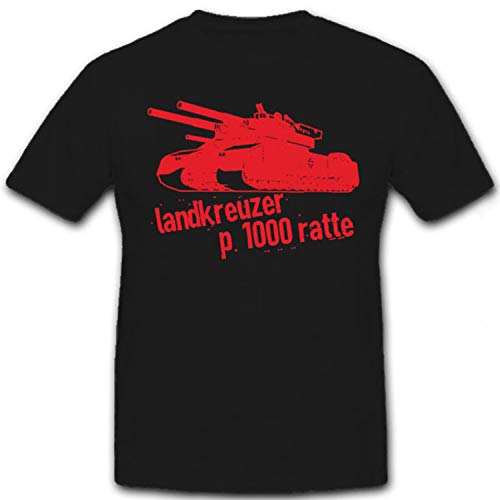 Panzer P. 1000 Ratte T-shirt Militaire Homme Noir 5XL Landkreuzer Prototype #6674
