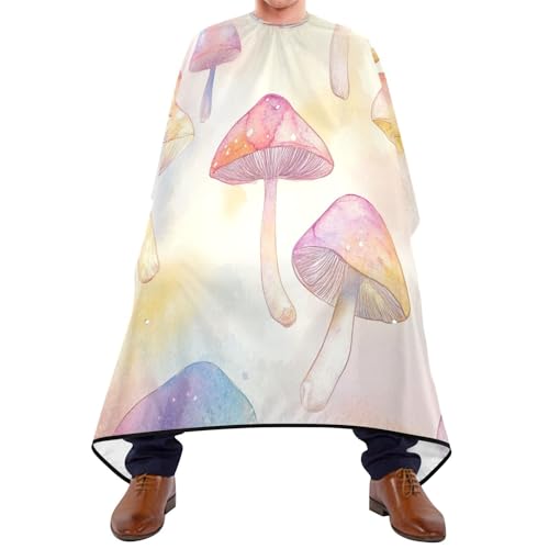 Kigai Mushroom Hair Cutting Cape for Men & Women Waterproof Barber Cape Professional Hairdressing Salon Styling Apron with Adjustable Closure Snap