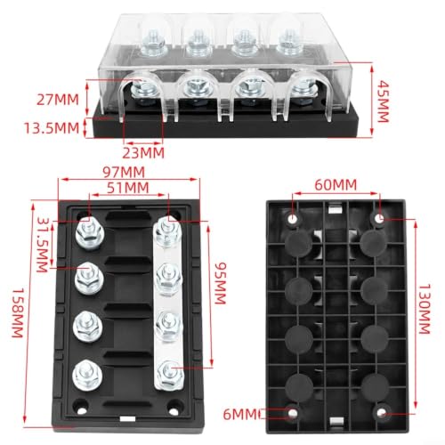 Caja de fusibles de 4 vías compacta para evitar fallos eléctricos 4