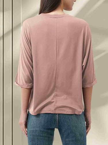 2025 Half Sleeve Spring Tee,Womens Fashion Oversized Tshirts Short Sleeve Crewneck Color Black Summer Trendy Clothes - Image 5