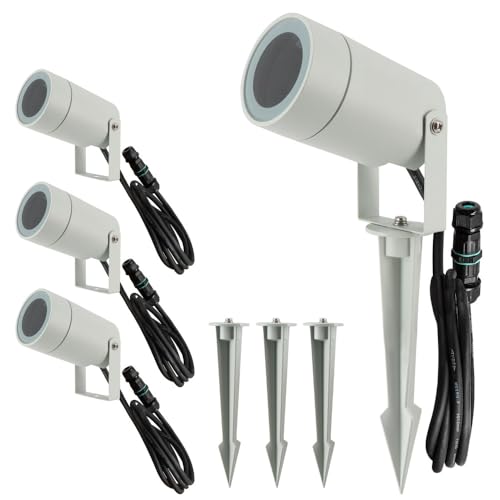 Spots extérieurs piquet X4 Oxeo étanches IP65 orientables luminaire jardin gris GU10