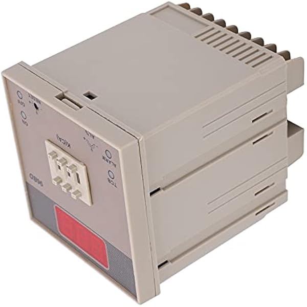Changor Cyfrowy Termostat BERM z Przejrzystym Wyświetlaczem, Dokładna Kontrola Temperatury do zastosowań Przemysłowych, Tworzywo Sztuczne, 220 V, Zakres 0-400 ℃