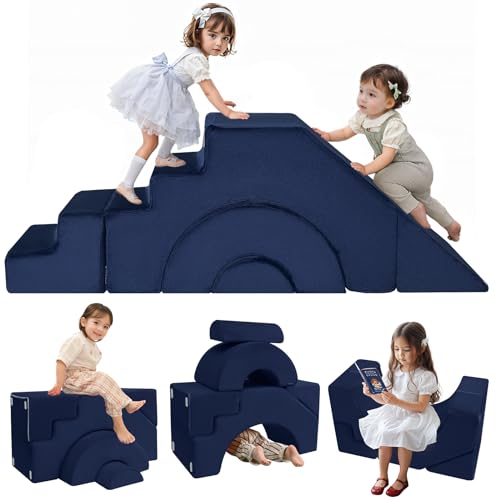 MeMoreCool Modular Kids Sofa, Foam Couch Sofa with Slide &