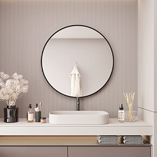 Beauty4U 20" Wall Circle Mirror for Bathroom, Black Round Mirror for Wall, 16 inch Hanging Round Mirror for Living Room, Vanity, Bedroom Beauty4U 20" Wall Circle Mirror for Bathroom, Black Round Mirror for Wall, 16 inch Hanging Round Mirror for Living Room, Vanity, Bedroom