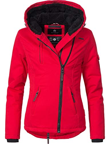 Navahoo Goldengel Chaqueta de Invierno para Mujer con Capucha Rojo XS