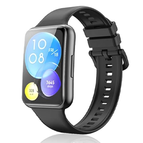 For HUAWEI WATCH FIT2 �����p�o���h [HVUYAL] �V���R���x���g �_�炩�� �h�� �ϏՌ� �h�� �E���ȒP HUAWEI WATCH FIT2 �����p�X�g���b�v �X�|�[�c�o���h �i�u���b�N�j