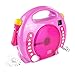 Produktbild X4 TECH Bobby Joey - Kinder CD Player für USB-Stick, SD-Karte, MP3-CD - 2X Mikrofone Karaoke inkl. Sticker - pink