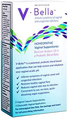 V-Bella Boric Acid + Probiotic Based Vaginal Suppositories-in 3 Days, a More Natural Way to Refresh,Balance,Hydrate, & gain Relief from Yeast & Bacterial (BV) infections, Itchiness, Dryness and Odor
