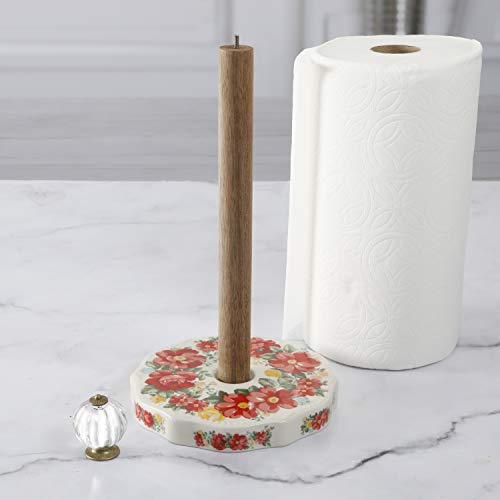 The Pioneer Woman Vintage Floral Paper Towel Holder With Acrylic Knob #TOP2
