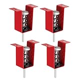 PATIKIL Ceiling Spring Vibration Isolator Hangers, 4 Pack 176lbs Mechanical Vibration Damping Mounts Anti Vibration for A/C Air Processor Bedroom Theater Studio,(HV) Red