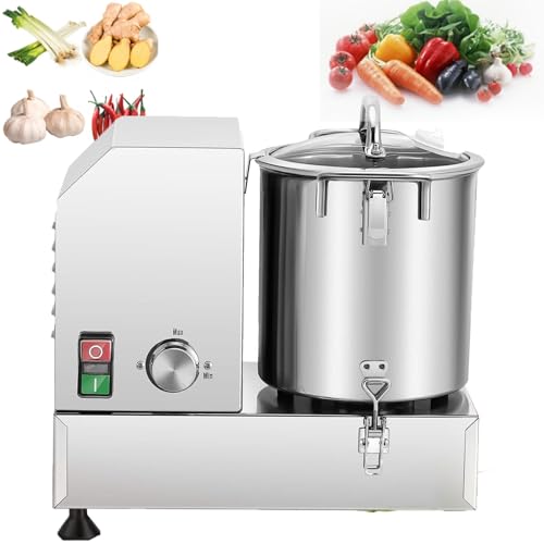 ZTCHSENZT Picadora Eléctrica De Verduras De Alta Resistencia De 1200/1800 W, Picadora/Ralladora De Alimentos De Acero Inoxidable De 6/9/15 L, Procesador De Alimentos Multifuncional,6L