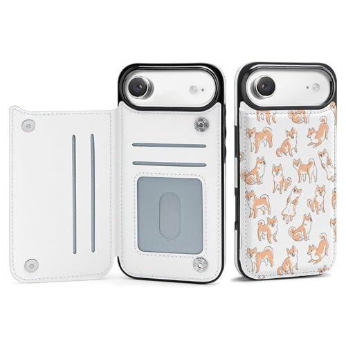 iPhone17 Air用ケース 柴犬 かわいい 可愛い 犬柄 いぬ スマホカバー すまほけーす 携帯ケース 防水 手帳型 PUレザー 財布型 耐衝撃 マグネット式 スタンド機能 傷汚れ防止 指紋防止 かわいい おしゃれ 贈り物