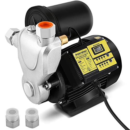 Moonshan 4/5 Hp Intelligent Shallow Well Booster Pump With Pressure Tank For Home, Sprinkler Booster Pump, Stainless Steel Impeller, Adjustable Pressure Self-Priming System 790 Gph #TOP9