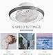 MQW Deckenventilator mit Beleuchtung LED Licht, Invisible Fan Deckenleuchte 360° Drehbare, Dimmbar 72W mit Fernbedienung Ventilator lampe, Deckenlampe ür Wohnzimmer, Esszimmer, Schlafzimmer, 49CM