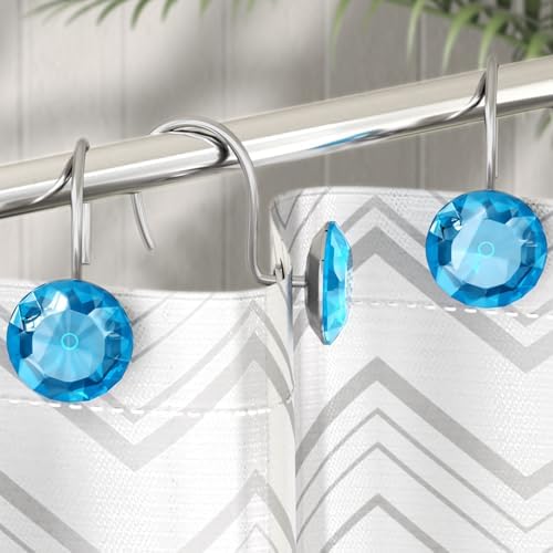 YUYIKES Shower Curtain Hooks Diamond Shape Shower Rings