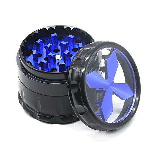 SK Depotg Quality Aluminium Herb Grinder 2.5’’ Large 4-Part Spice Grinder with Pollen
