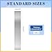Glarks 10pcs L x W x T 6.1 x 0.98 x 0.0012’’ Rectangular Shim Stock Assortment, 304 Stainless Steel Strips, Silver Shim Stock Sheet for Kitchen Trim Gap Filler/DIY/Industrial Use