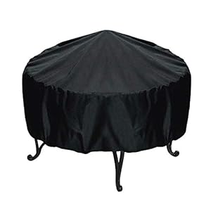 luckything Afdekking voor ronde vuurplaats, beschermhoes voor vuurschaal, waterdicht, winddicht, UV-bestendig…