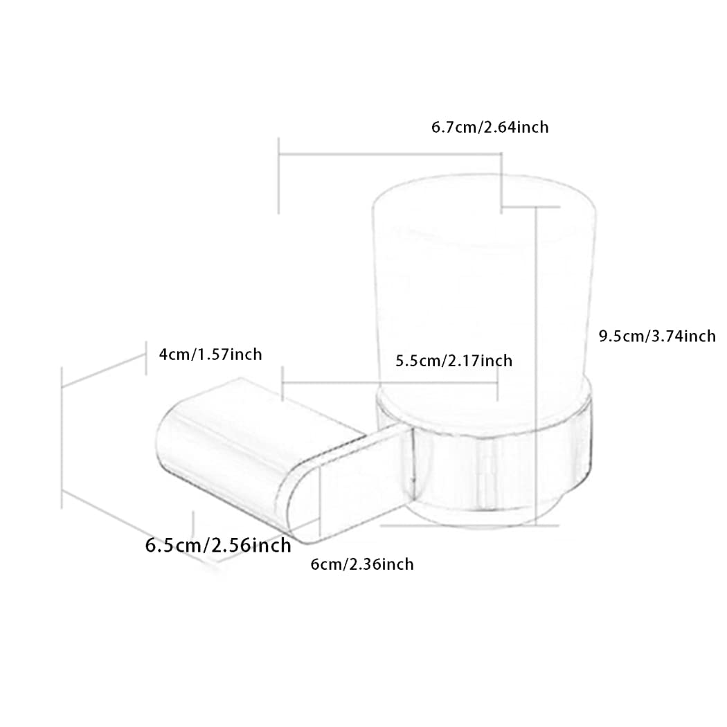 WRIST Zahnbürstenhalter, Schwarzer Zahnbürstenbecherhalter, An Der Wand Befestigter Zahnbürstenbecherhalter Aus Edelstahl, Milchglas, Einfache Installation Für Das Badezimmer