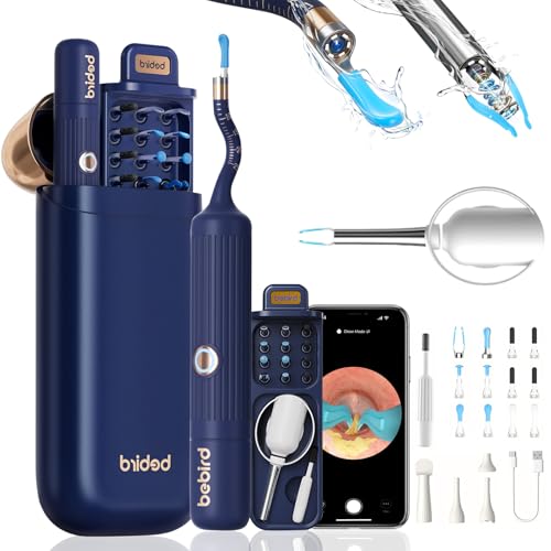 Ear Wax Removal Tool Camera, Flexible Wireless Ear Cleaner with Camera Otoscope Light, HD Painless Visual Ear Picker Tweezers Earwax Remover, Portable Safe Ear Cleaning Kit for Adults & Kids