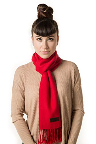 Mio Marino Winter Cashmere Feel Women Scarf, 100% Cotton Fashion Scarves, In Elegant Gift Box