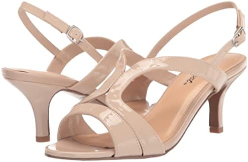 Easy Street Women's Bree Dress Sandal Heeled, Nude Patent, 5 | Image 6