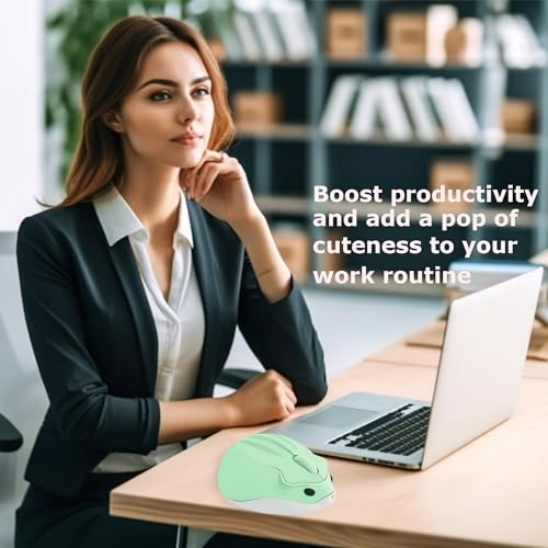Wireless Mouse Cute Hamster Shape Silent Quiet Click Portable Mobile Fun Travel Optical 1200DPI USB Funny Cool Cordless Mice for PC Laptop Computer Notebook MacBook Kids Girl Women Men Adults Gift