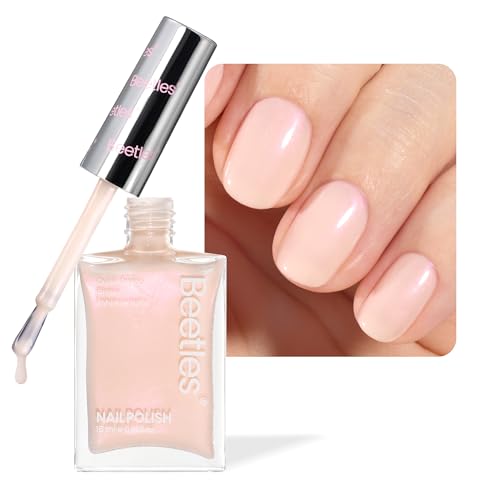 Image of Beetles Nail Strengthener and Growth Concealer - Pink White Nail Polish