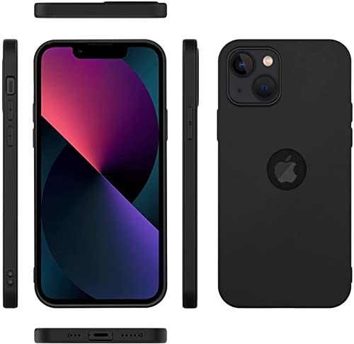 Image of Mobile Back Cover Case for iPhone 13 Mini (Silicone Case|CameraProtection|Black SC1510)