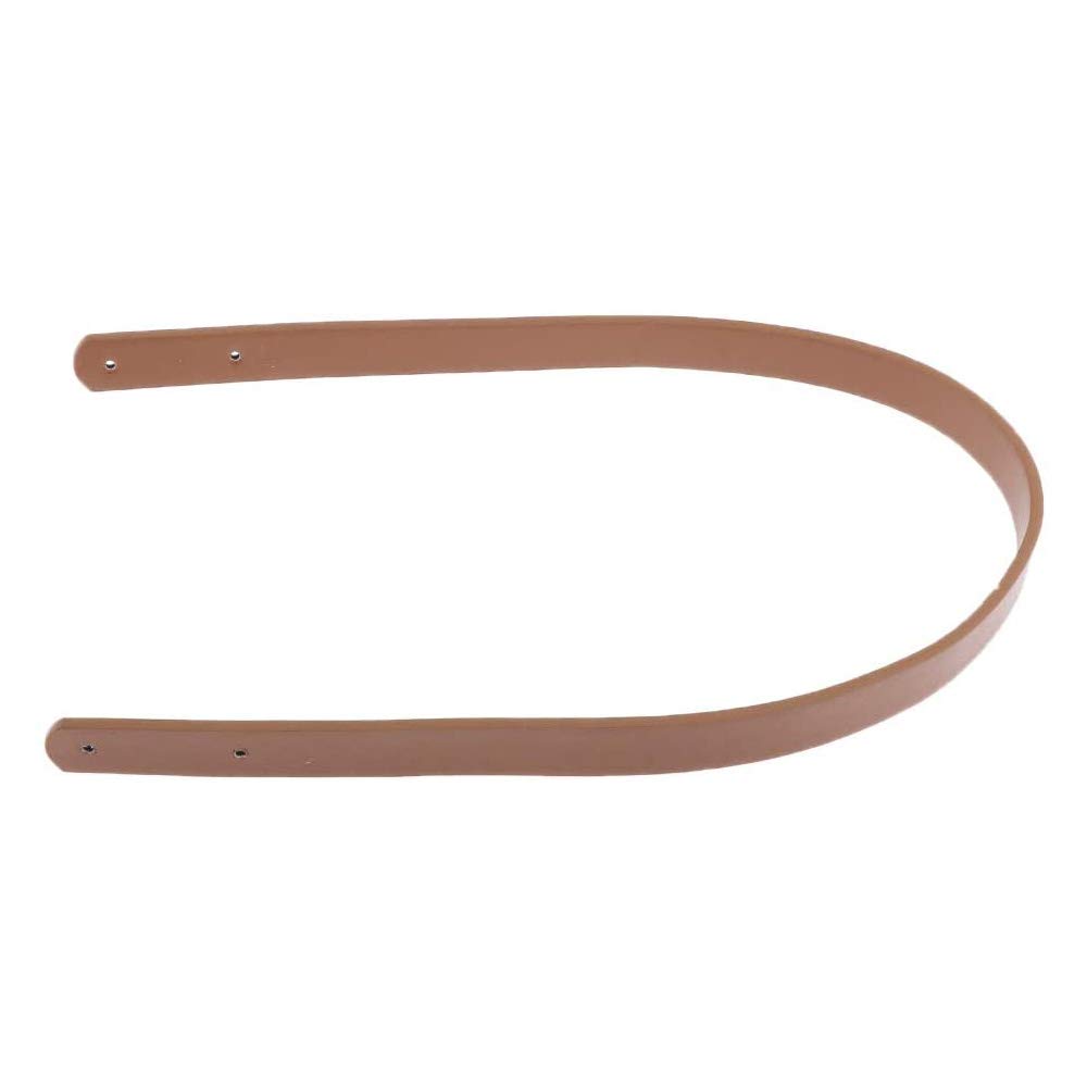 POFET - Juego de 2 Asas de Bolsa de Asas de Cuero sintético sólido para la fabricación de Bolsos de Mano, para Coser (60 cm), Color marrón