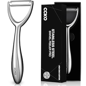 Ultra Sharp Vegetable Peeler for Kitchen 10-Year No-Rust Y-Potato Peeler Premium Potato Peeler Stainless Steel Fruit & Veggie Peeler Carrot Cucumber Apple Peeler Ergonomic Non-Slip Handle