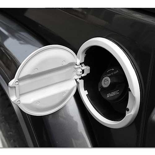 SQQP for JL Fuel Filler Door Gas Tank Cap Cover Fit for 2018-2026 Jeep Wrangler JL & Unlimited Sport Rubicon Sahara 2/4 Door, Aluminum Fuel Door Exterior Accessories(White) by SQQP - Used condition - Image 7