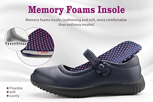 JABASIC Girl's Mary Jane School Uniform Shoes4
