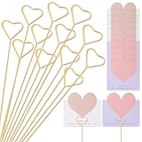 YiiHHooN Soportes Florales para Fotos, 40 Piezas Portatarjetas Florales con...