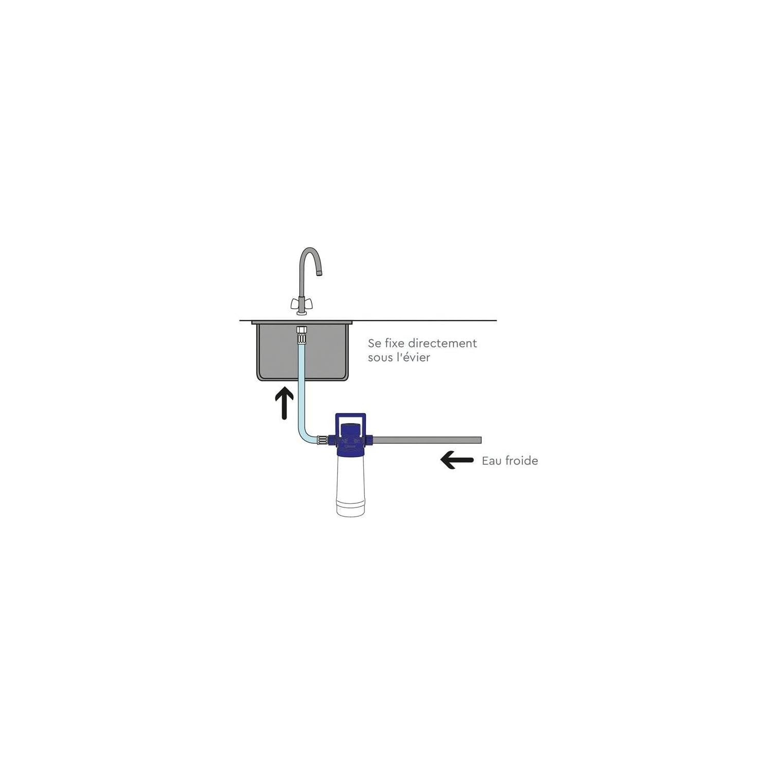 Filtro De Agua Para Grifo Debajo Del Fregadero Bwt Aqa Pura - 3/8" Compatible Con Todos Los Grifos - Filtración De Carbón Activo