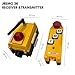 JEICO Crane Hoist Industrial Wireless Remote 3 Buttons Controller JREMO 3K (1 Transmitter + 1 Receiver) Yellow, Made in Korea