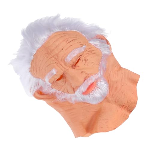 Masque de vieil homme réaliste avec barbe blanche BESPORTBLE pour cosplay adulte