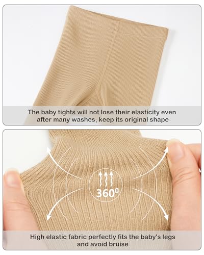 Image of Stelle Toddler Girls Tights Baby Cable Knit Stockings Thick Cotton Legging | Thick Cotton Legging, Winter Warm Pantyhose, Footed, Thermal, Ribbed, Sweater Panty Hose, Under Dress, 3 Pairs, 12-18 Months