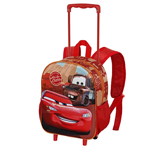 Cars 3 Desert Road-Sac à dos 3D à Roulettes Petit, Multicolore