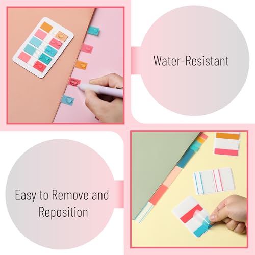 image for Mr. Pen- Sticky Index Tabs, 500 Pcs, 21 Sets, Colorful Sticky Tabs for