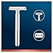 King C. Gillette Double Edge Safety Razor for Men, 5 Platinum Coated Double Edge Razor Blades, Gifts for Men