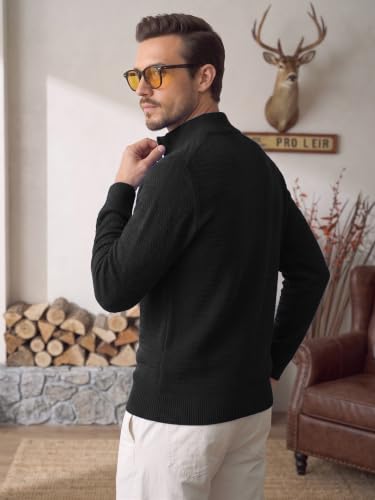 COOFANDY Mens Dress Sweater And Pullover Business Casual Half Zip Sweater — view 2