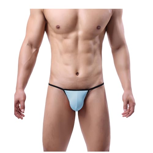 Men's Thongs Sexy Low Rise G-String Bugle Pouch Bikini Briefs Underwear