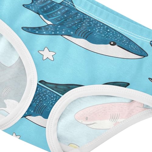 Cotton Girls Underwear Toddlers Cute Sharks Whale Blue Stars Panties Little Girl Funny Undies Kids Briefs 2t4