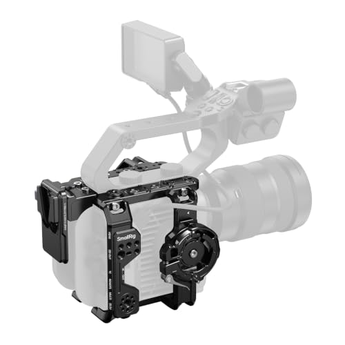 Image of SmallRig Vertical Shooting Cage Kit for Sony FX6, V-Mount Battery Plate, Side Handle Adapter, Integrated Top Handle Mount, HawkLock NATO Rail - 5801